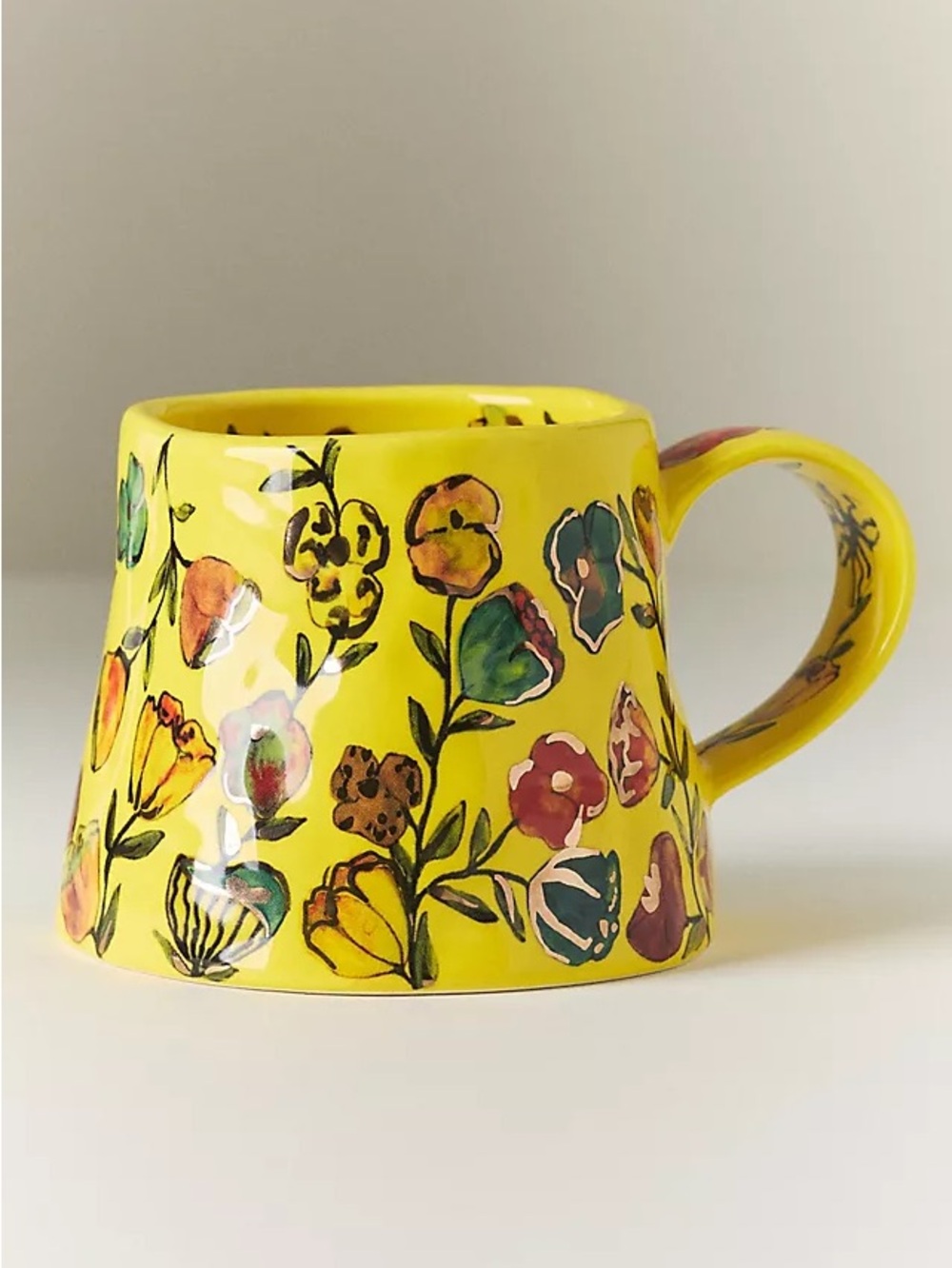 Anthropologie The Mud Fairy Blooming Hearts Stoneware Mug